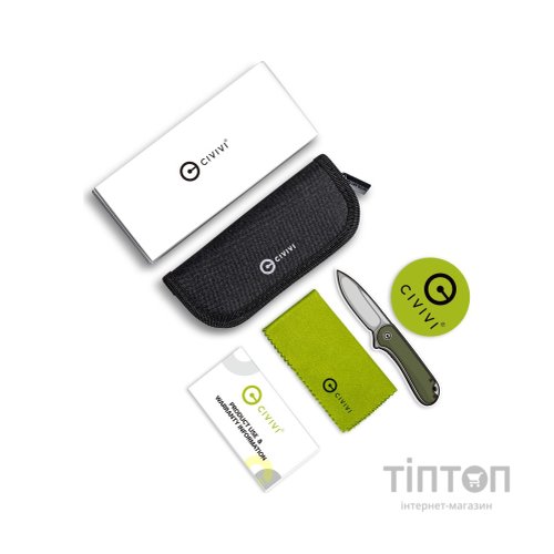 Ніж Civivi ODD 22 Green Micarta Black Blade (C21032-2)