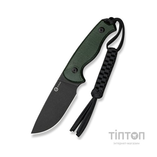Ніж Civivi Timberbark, Green Micarta, Darkwash (C23094-3)