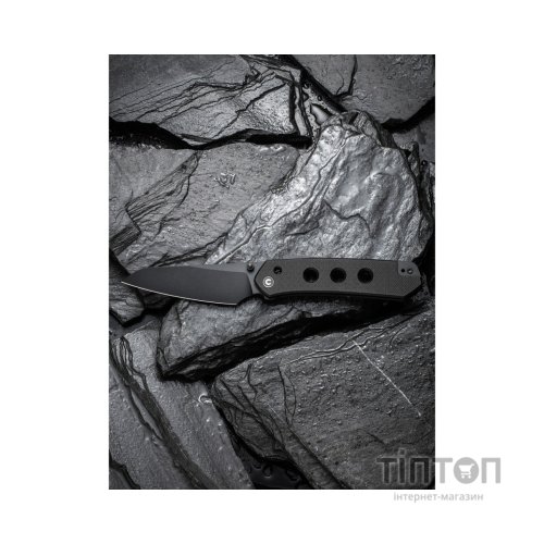 Ніж Civivi Vision FG, Black G10, Black Stonewash (C22036-1)