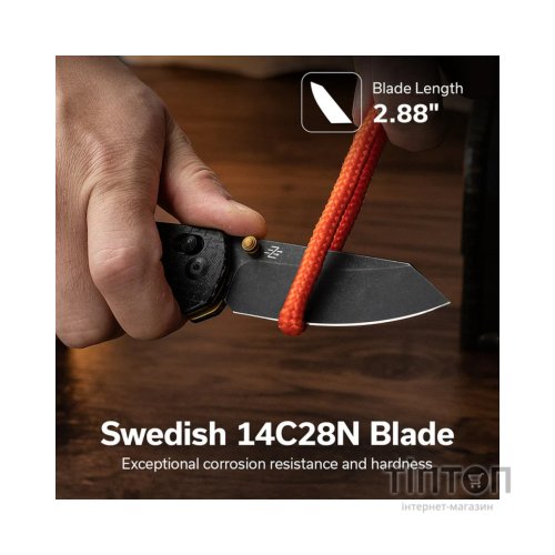 Ніж Civivi Yonder, Black Micarta, Black Stonewash (C23073B-2)