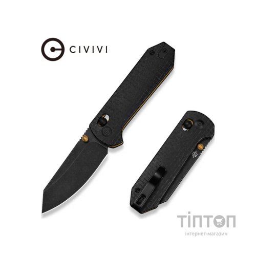 Ніж Civivi Yonder, Black Micarta, Black Stonewash (C23073B-2)