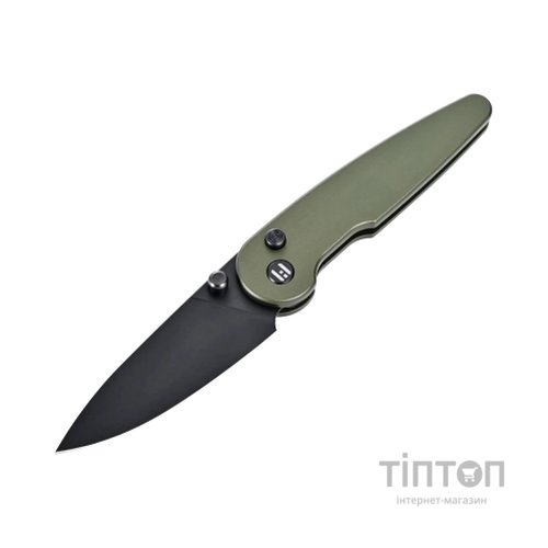 Ніж Hightron Birdidi, D2, алюміній, зелений, чорний клинок (HK06GRN)
