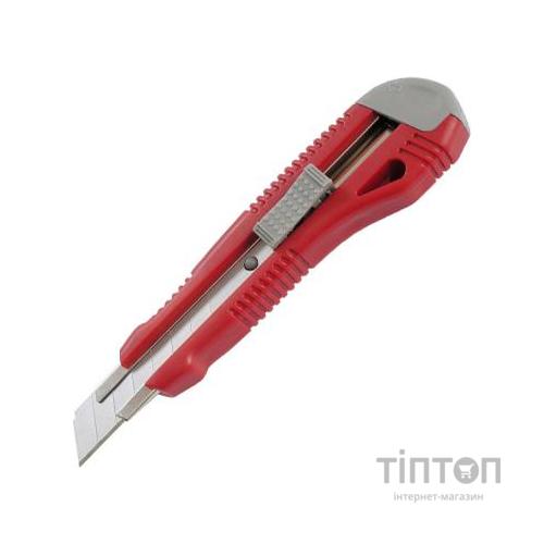 Ніж канцелярський Axent 18 мм, metal runners, blister, gray-red (6602-А)
