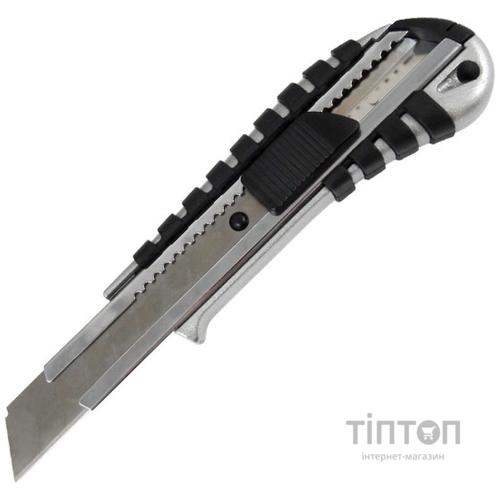 Ніж канцелярський Axent 18мм, METAL, rubber inserts, blister (6901-А)