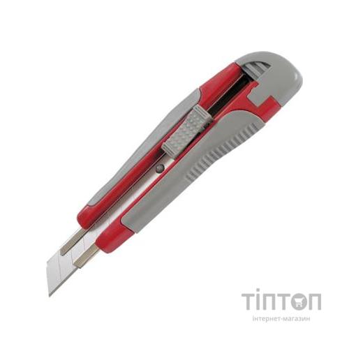 Ніж канцелярський Axent 18мм, metal runners, rubber inserts (6702-А)