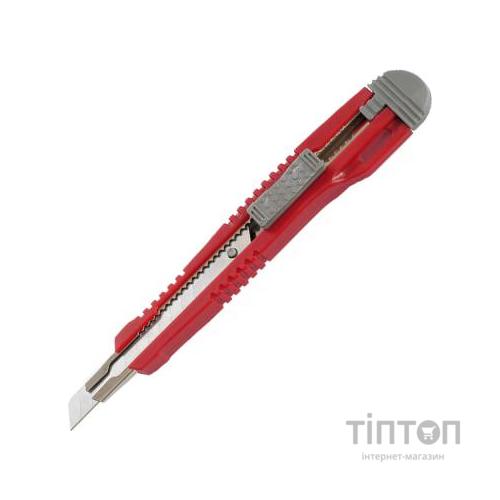 Ніж канцелярський Axent 9 мм, metal runners, blister, gray-red (6601-А)