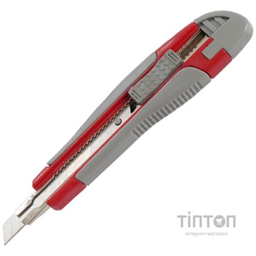 Ніж канцелярський Axent 9мм, metal runners, rubber inserts (6701-А)