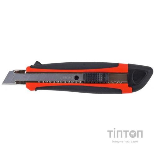 Ніж канцелярський BUROMAX 18мм, metal runners, rubber inserts (BM.4616)