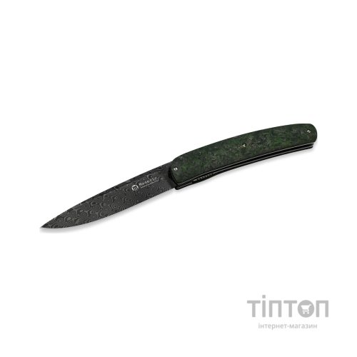 Ніж Maserin Gourmet, дамаск, fat carbon, зелений (380/DV)