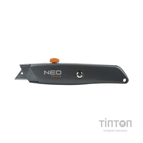 Ніж монтажний Neo Tools сегментне лезо 18мм, металевий корпус (63-702)