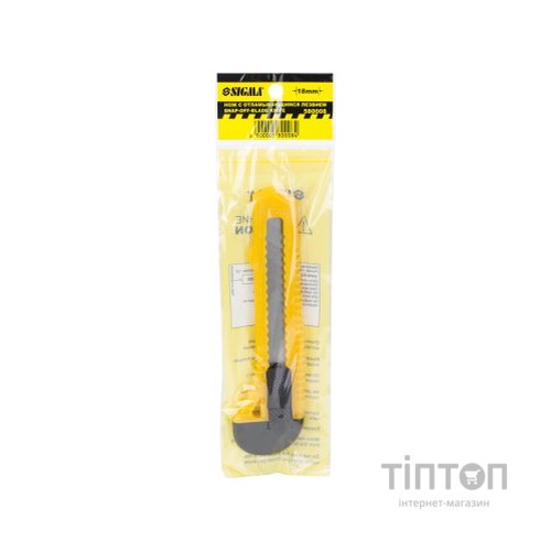 Ніж монтажний Sigma пластиковий корпус, лезо 18мм, автоматичний замок (8213011)