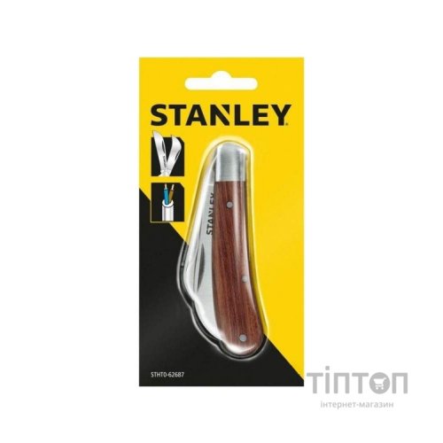 Ніж монтажний Stanley для електрика складаний, з двома лезами, 70 мм. (STHT0-62687)