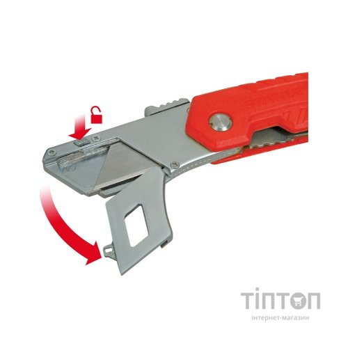 Ніж монтажний Stanley складаний, з висувним лезом для оздоблювальних робіт, 160мм. (0-10-243)