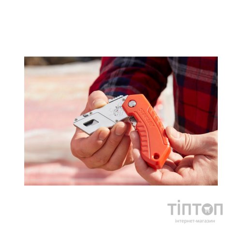 Ніж монтажний Stanley складаний, з висувним лезом для оздоблювальних робіт, 160мм. (0-10-243)