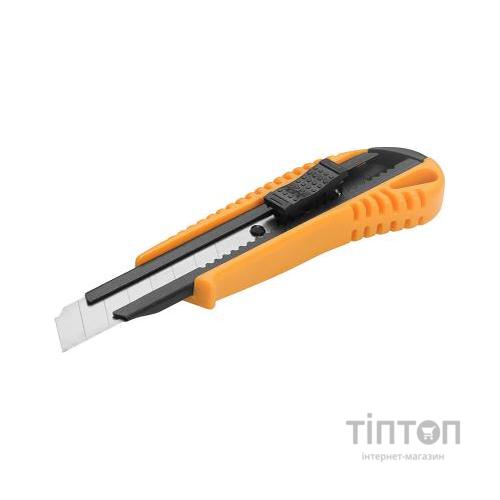 Ніж монтажний Tolsen сегментний 18 мм пластик металева направляюча (30001)