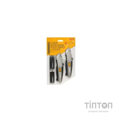 Ніж монтажний ToughBuilt висувний 2 шт, з комплектом 50 лез (TB-H4S52-20)