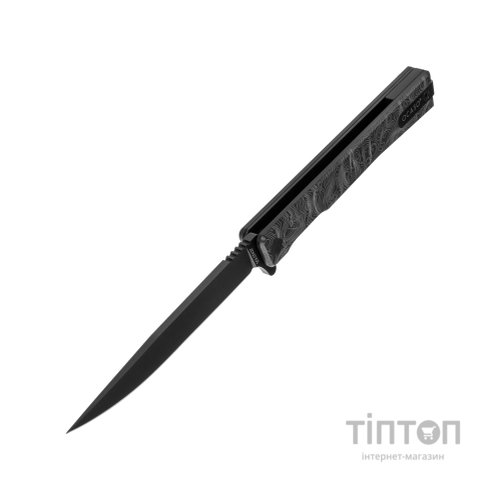 Ніж Ocaso Solstice, Engraved titanium Topo Pattern, Black (10ETB)