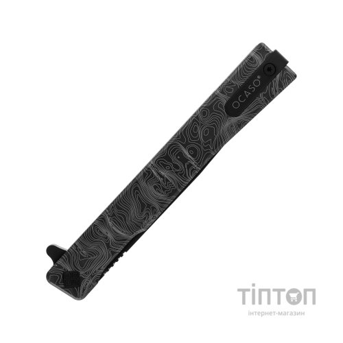 Ніж Ocaso Solstice, Engraved titanium Topo Pattern, Black (10ETB)
