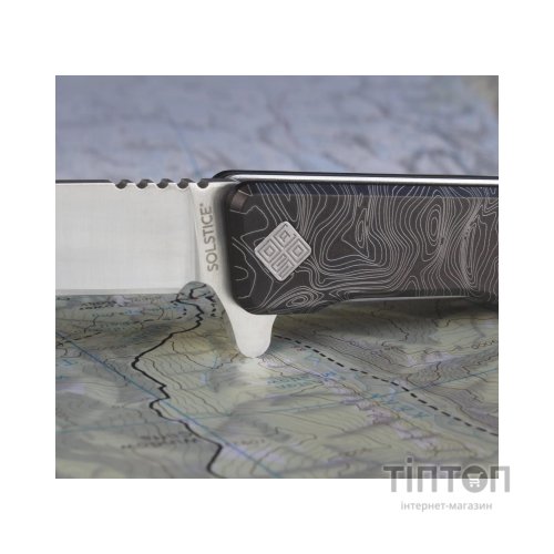 Ніж Ocaso Solstice, Engraved titanium, Topo Pattern, Satin (10ETS)
