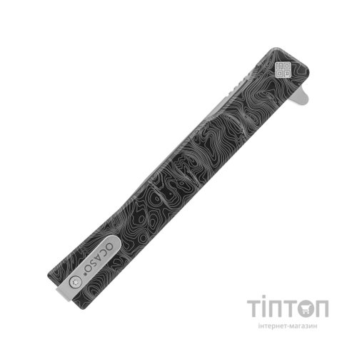 Ніж Ocaso Solstice, Engraved titanium, Topo Pattern, Satin (10ETS)