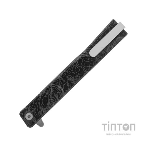 Ніж Ocaso Solstice, Engraved titanium, Topo Pattern, Satin (10ETS)