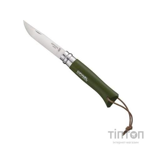 Ніж Opinel №8 Inox VRI Trekking зеленый, без упаковки (001703)