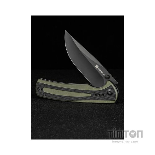 Ніж Sencut Regnator, Black/Green G10, Black Stonewash (S24057-2)