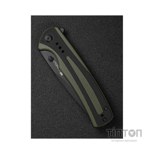 Ніж Sencut Regnator, Black/Green G10, Black Stonewash (S24057-2)