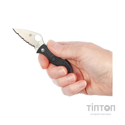 Ніж Spyderco Manbug Lightweight Leaf Serrated Black (MBKLFS)