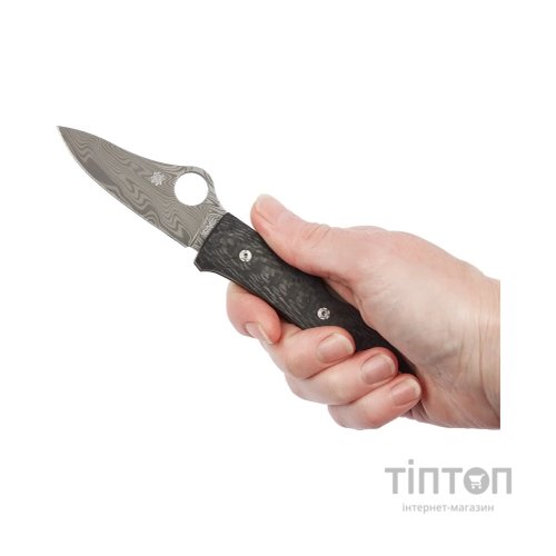 Ніж Spyderco SpyOpera Carbon Fiber Damasteel Thor (C255CFPD)