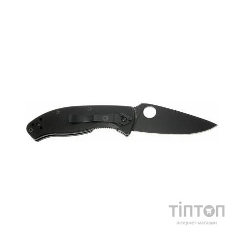 Ніж Spyderco Tenacious Black Blade полусеррейтор (C122GBBKPS)