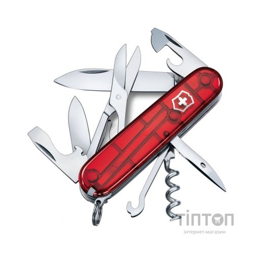 Ніж Victorinox Climber Transparent Red Blister (1.3703.TB1)