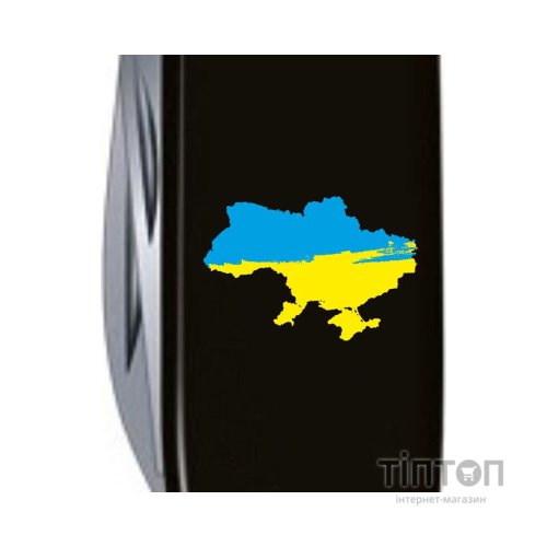 Ніж Victorinox Climber Ukraine Black "Карта України Жовто-Блакитна" (1.3703.3_T1166u)