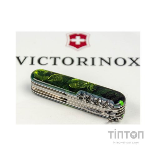 Ніж Victorinox Huntsman Zodiac 91 мм Зелений дерев'яний дракон (1.3713.3_Z3240p)
