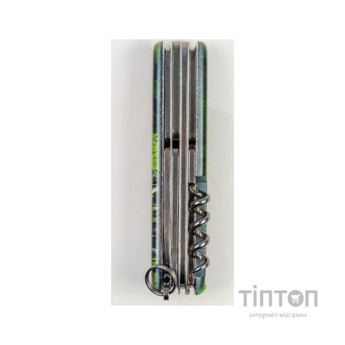 Ніж Victorinox Huntsman Zodiac 91 мм Зелений дерев'яний дракон (1.3713.3_Z3240p)