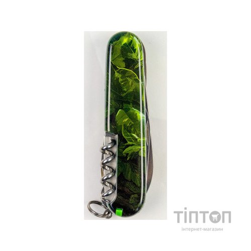 Ніж Victorinox Huntsman Zodiac 91 мм Зелений дерев'яний дракон (1.3713.3_Z3240p)