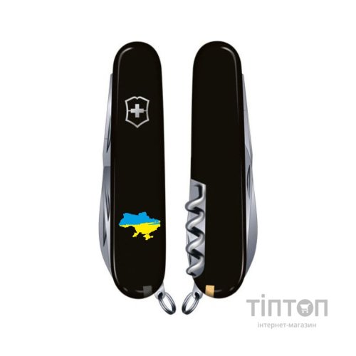Ніж Victorinox Spartan Ukraine Black "Карта України Жовто-Блакитна" (1.3603.3_T1166u)