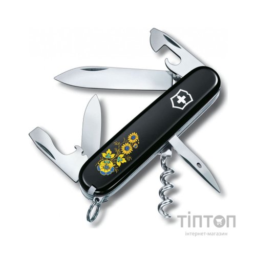 Ніж Victorinox Spartan Ukraine Black "Квіти" (1.3603.3_T1050u)