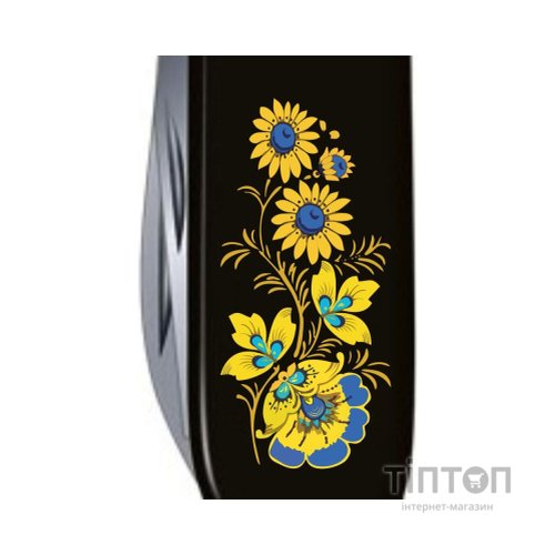 Ніж Victorinox Spartan Ukraine Black "Квіти" (1.3603.3_T1050u)