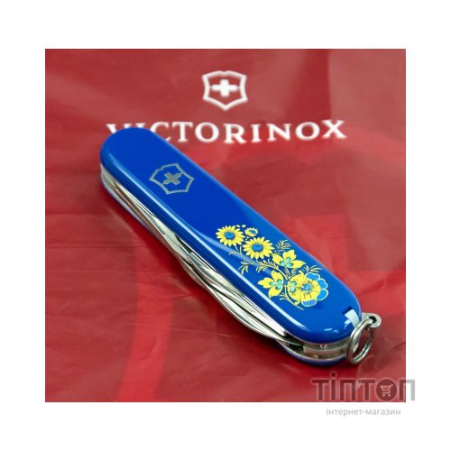 Ніж Victorinox Spartan Ukraine Blue "Квіти" (1.3603.2_T1050u)