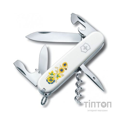 Ніж Victorinox Spartan Ukraine White "Квіти" (1.3603.7_T1050u)