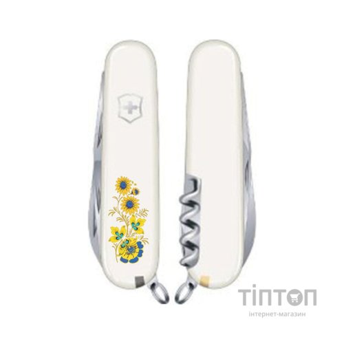 Ніж Victorinox Spartan Ukraine White "Квіти" (1.3603.7_T1050u)