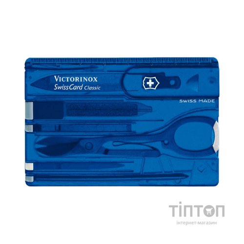Ніж Victorinox SwissCard Transparent Blue (0.7122.T2)