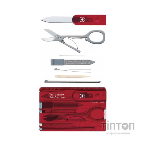 Ніж Victorinox SwissCard Transparent Red (0.7100.T)