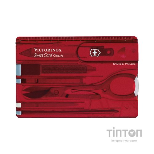 Ніж Victorinox SwissCard Transparent Red (0.7100.T)