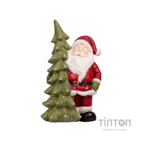 Новорічна фігурка Novogod`ko Дід Мороз біля ялинки, 45 см, LED (974205)