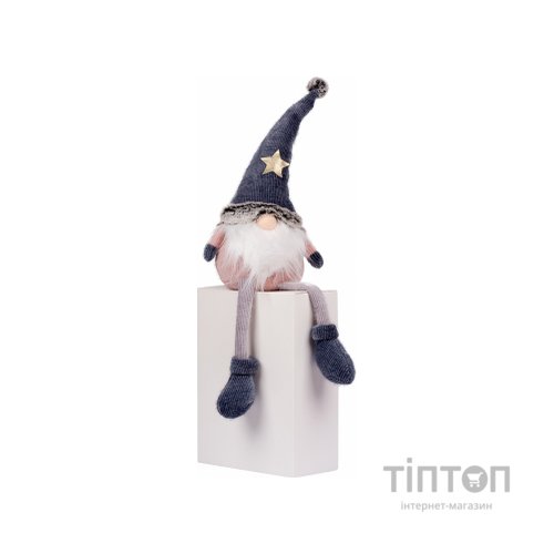 Новорічна фігурка Novogod`ko Гном з зіркою, 59 см, LED (973727)