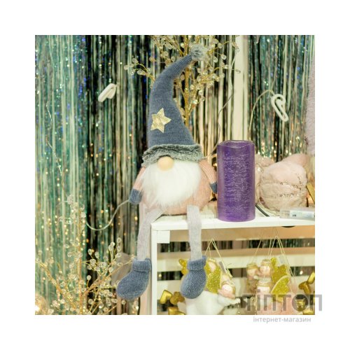 Новорічна фігурка Novogod`ko Гном з зіркою, 59 см, LED (973727)