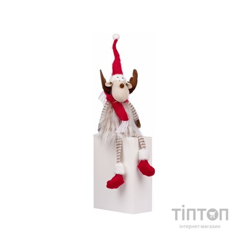 Новорічна фігурка Novogod`ko Олень в червоному, 61 см (974006)