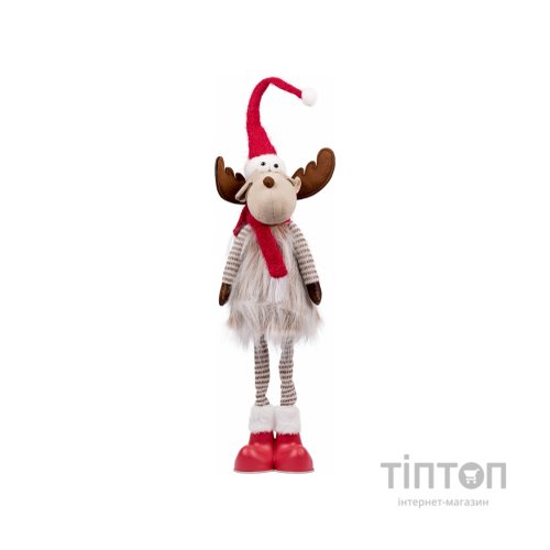 Новорічна фігурка Novogod`ko Олень в червоному, 80 см (974003)